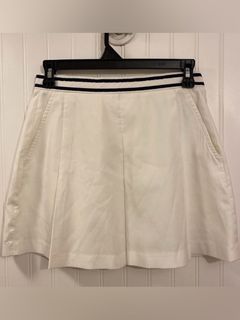 Prince white pleated skirt